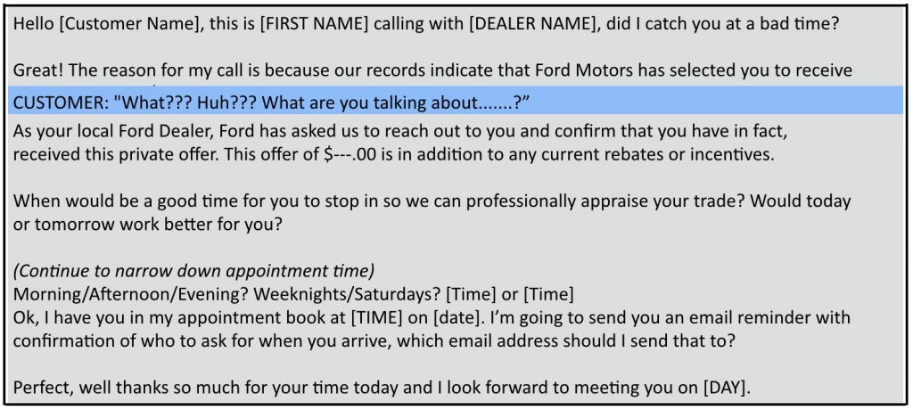 Ford Private Offer
